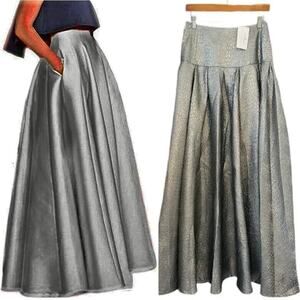 SHABBY APPLE $188 NWT Holiday NYE Floral Silver Full Skirt – Size 4